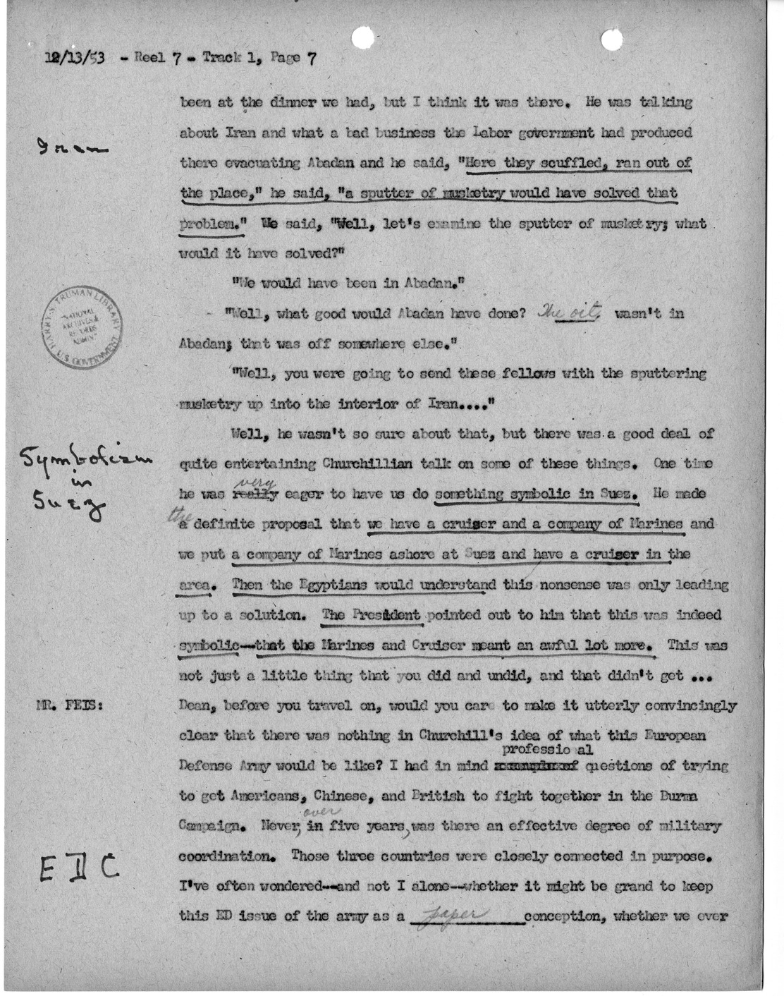 Transcript of Princeton Seminars Discussion, Reel 7, Track 1