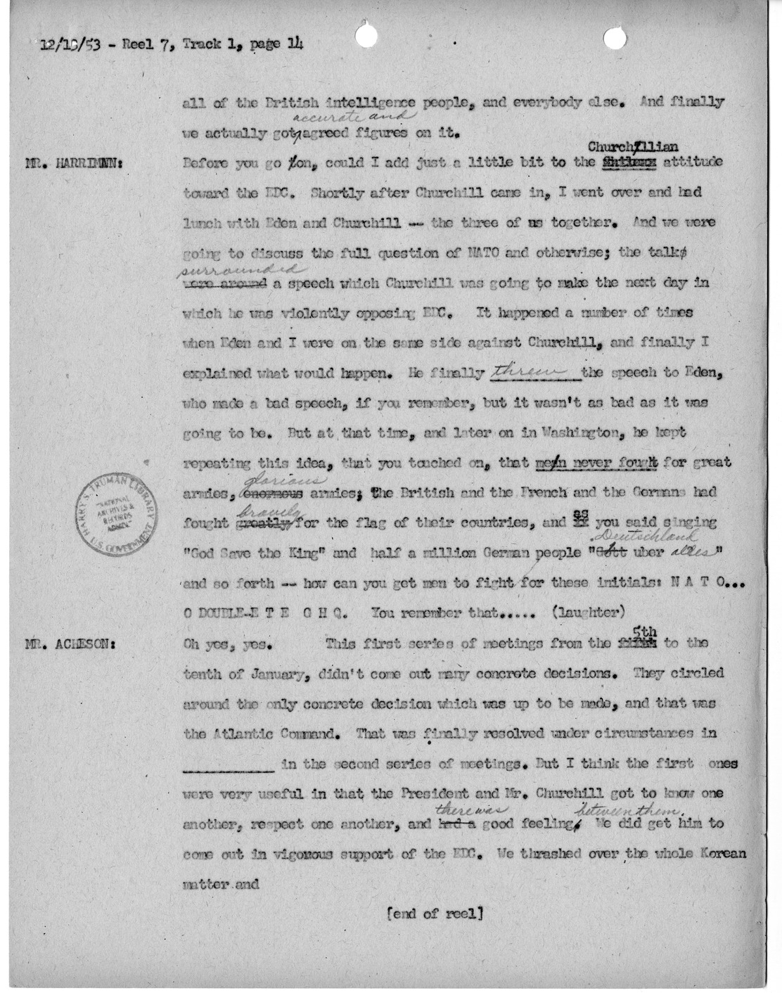 Transcript of Princeton Seminars Discussion, Reel 7, Track 1