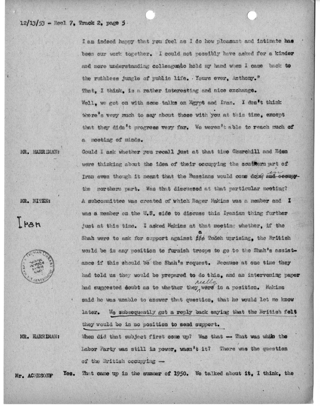 Transcript of Princeton Seminar Discussion, Reel 7, Track 2