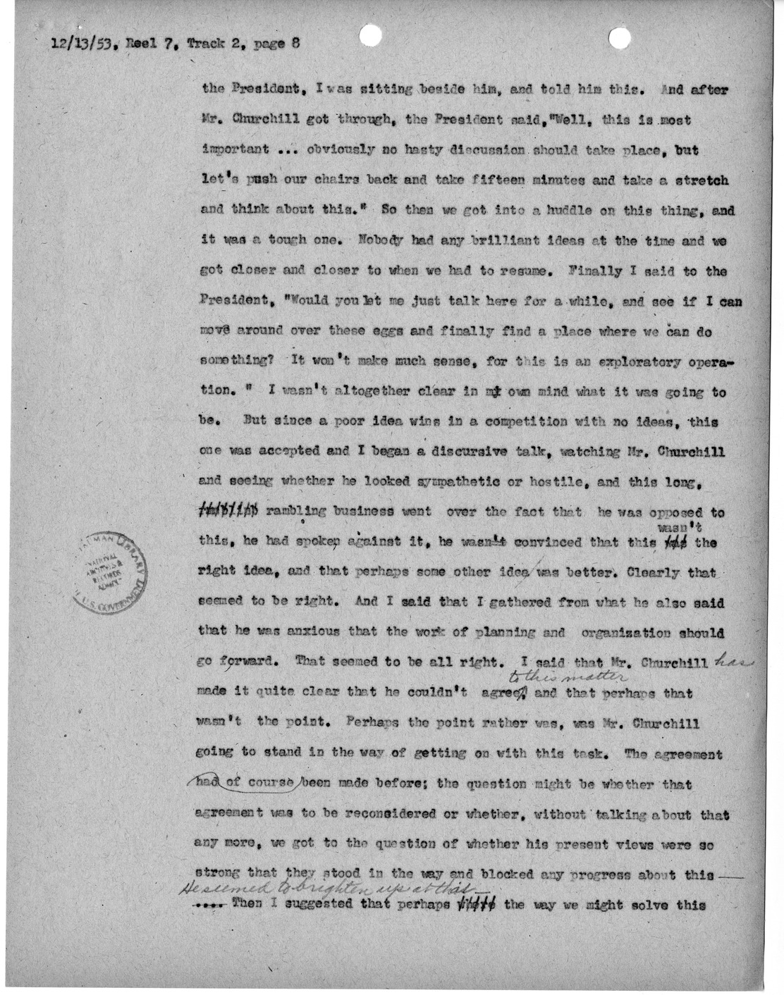 Transcript of Princeton Seminar Discussion, Reel 7, Track 2