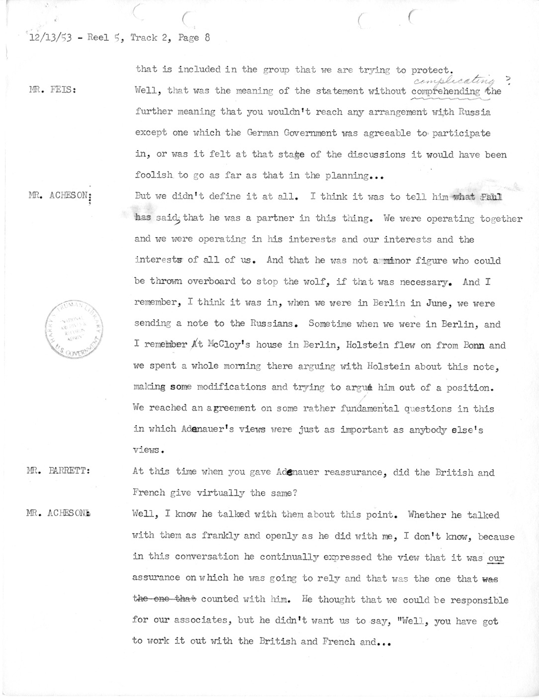 Transcript of Princeton Seminar Discussion, Reel 5, Track 2