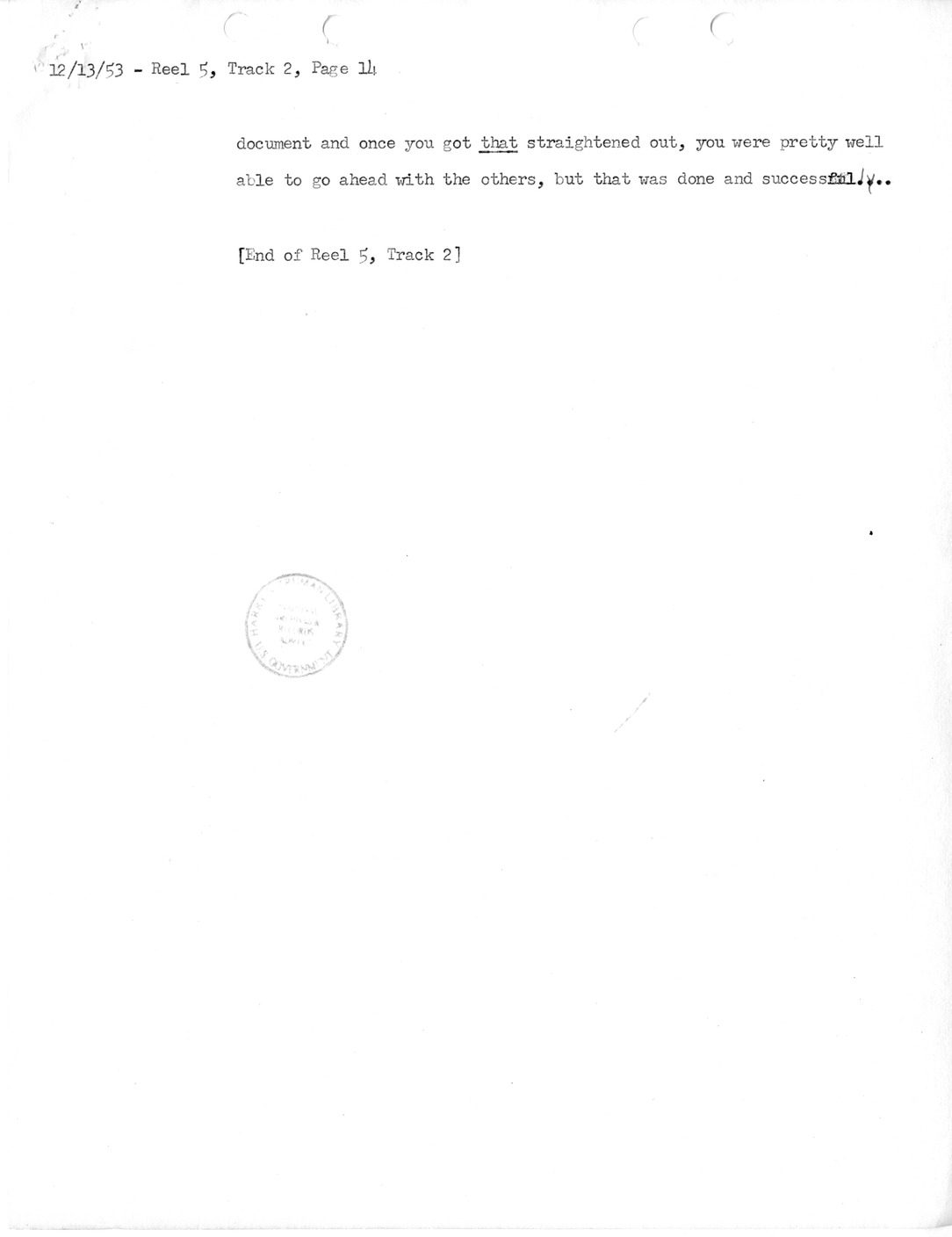 Transcript of Princeton Seminar Discussion, Reel 5, Track 2