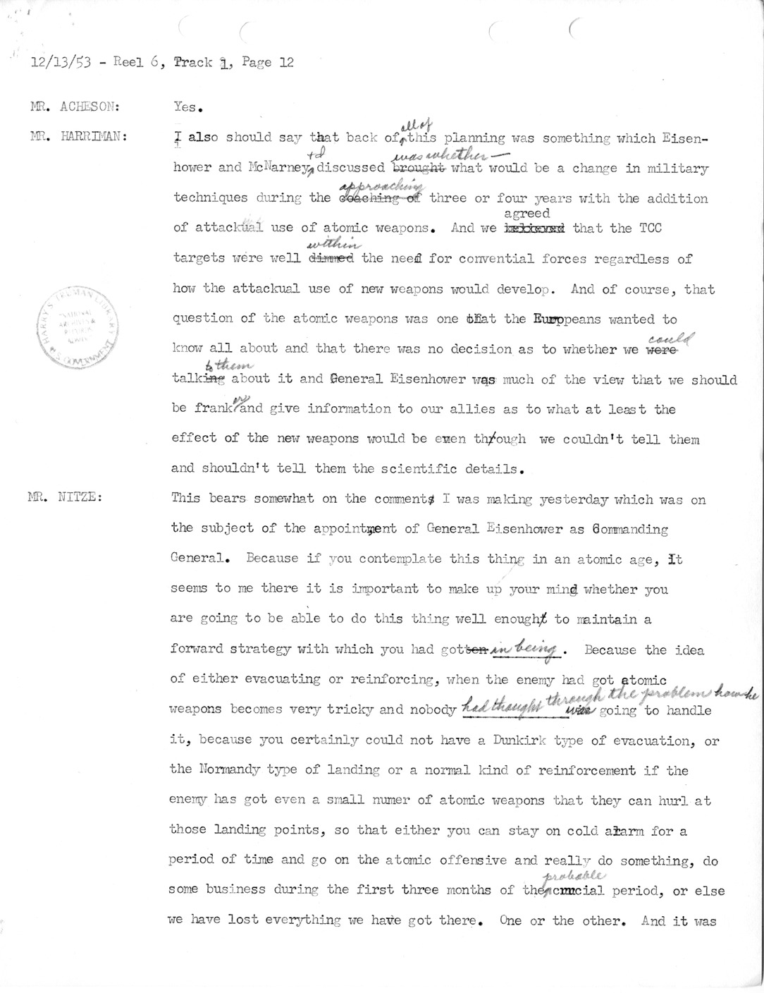 Transcript of Princeton Seminar Discussion, Reel 6, Track 1