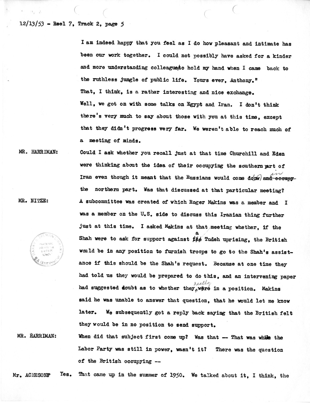 Transcript of Princeton Seminars Discussion, Reel 7, Track 2