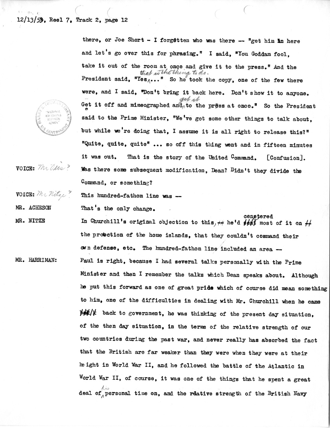 Transcript of Princeton Seminars Discussion, Reel 7, Track 2