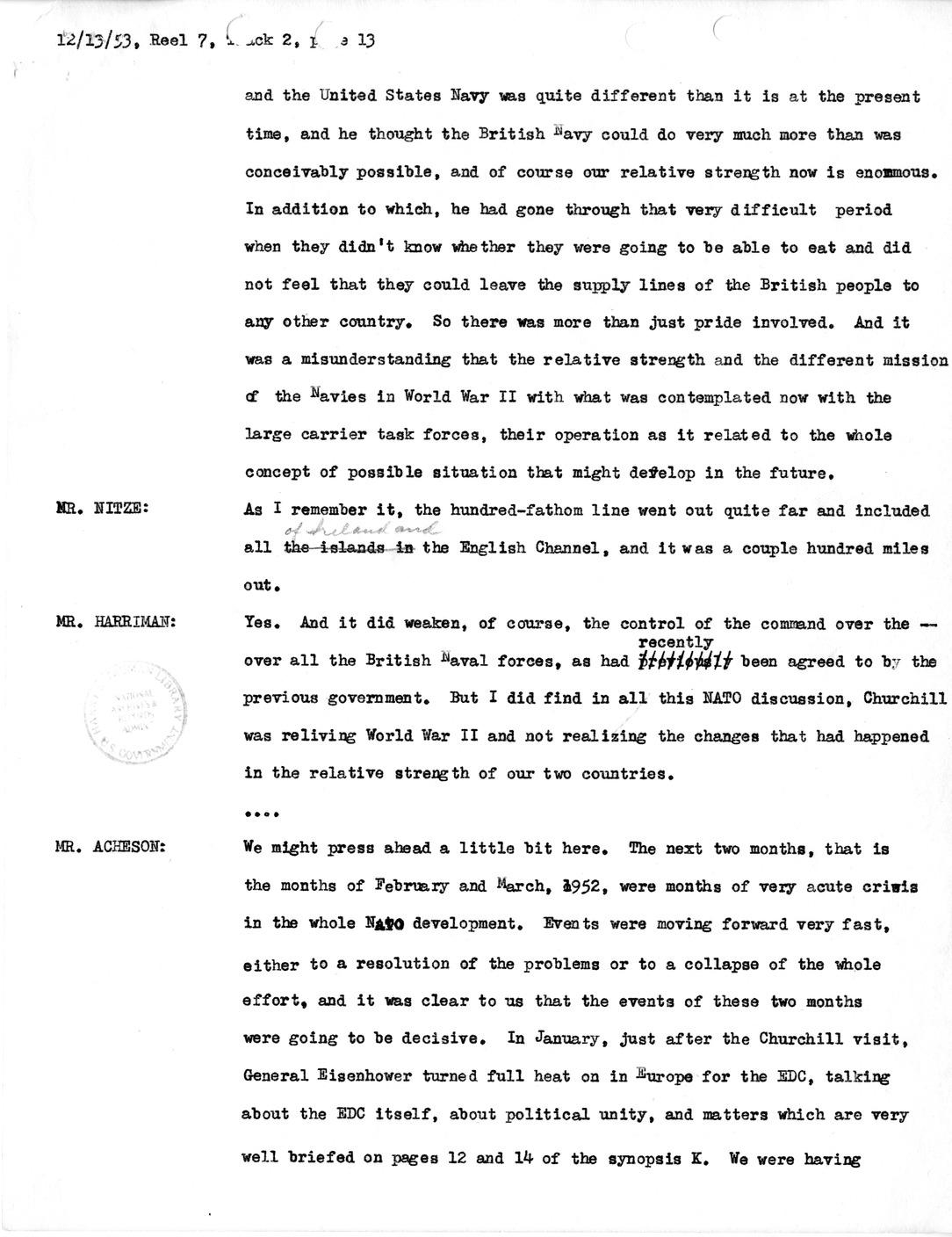 Transcript of Princeton Seminars Discussion, Reel 7, Track 2