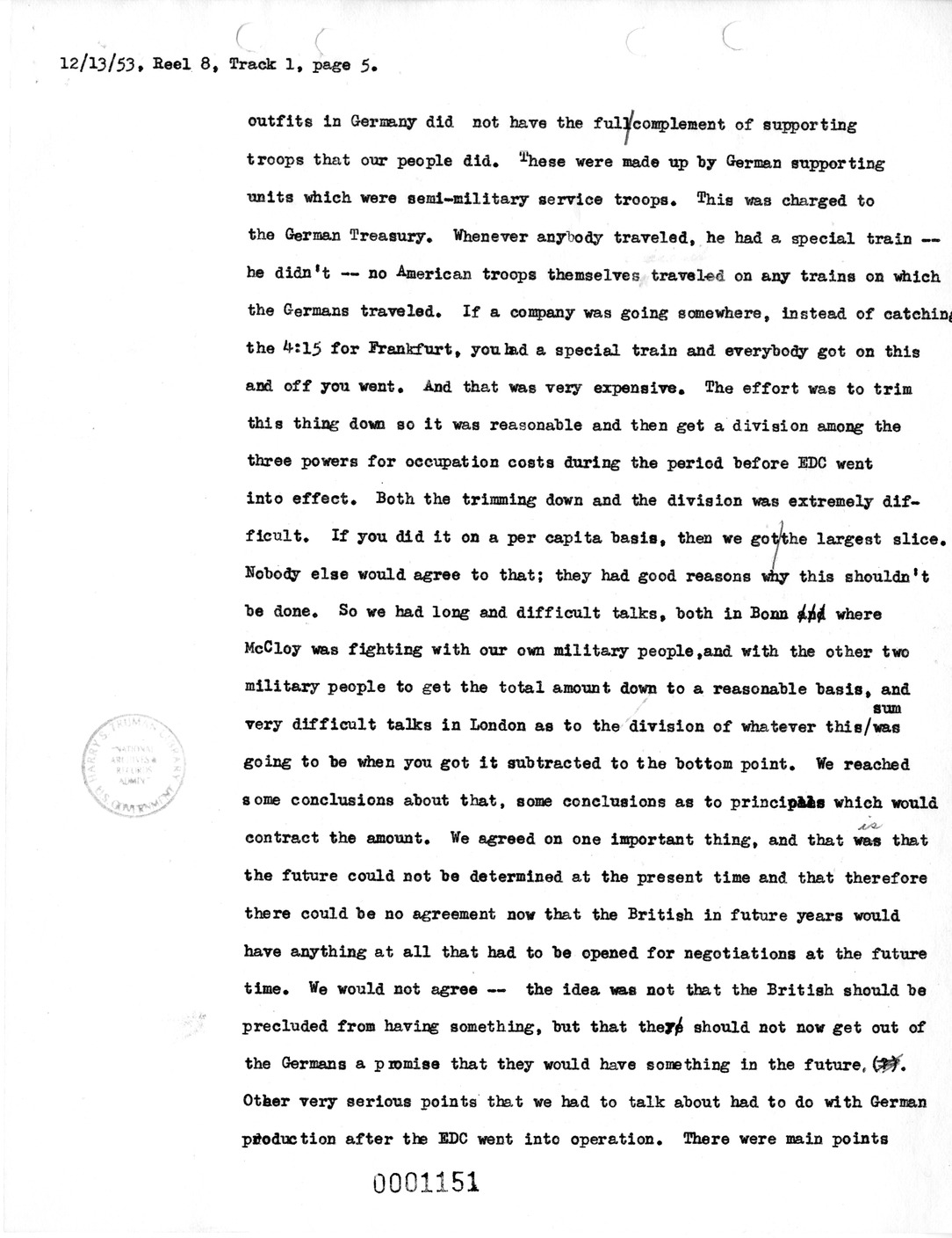 Transcript of Princeton Seminar Discussions, Reel 8, Track 1
