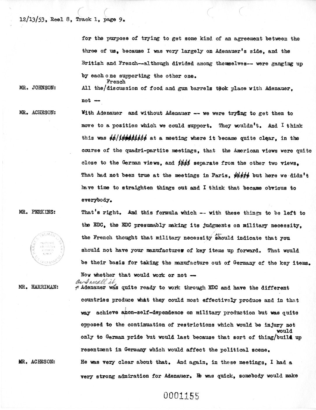 Transcript of Princeton Seminar Discussions, Reel 8, Track 1