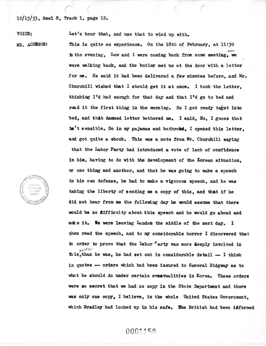 Transcript of Princeton Seminar Discussions, Reel 8, Track 1