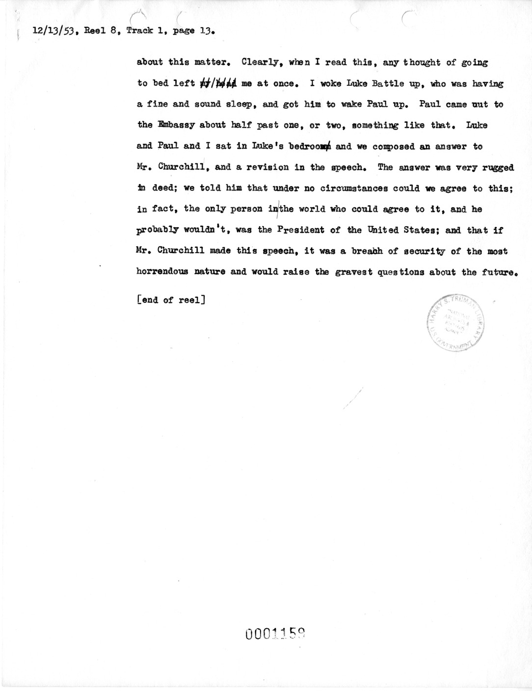 Transcript of Princeton Seminar Discussions, Reel 8, Track 1