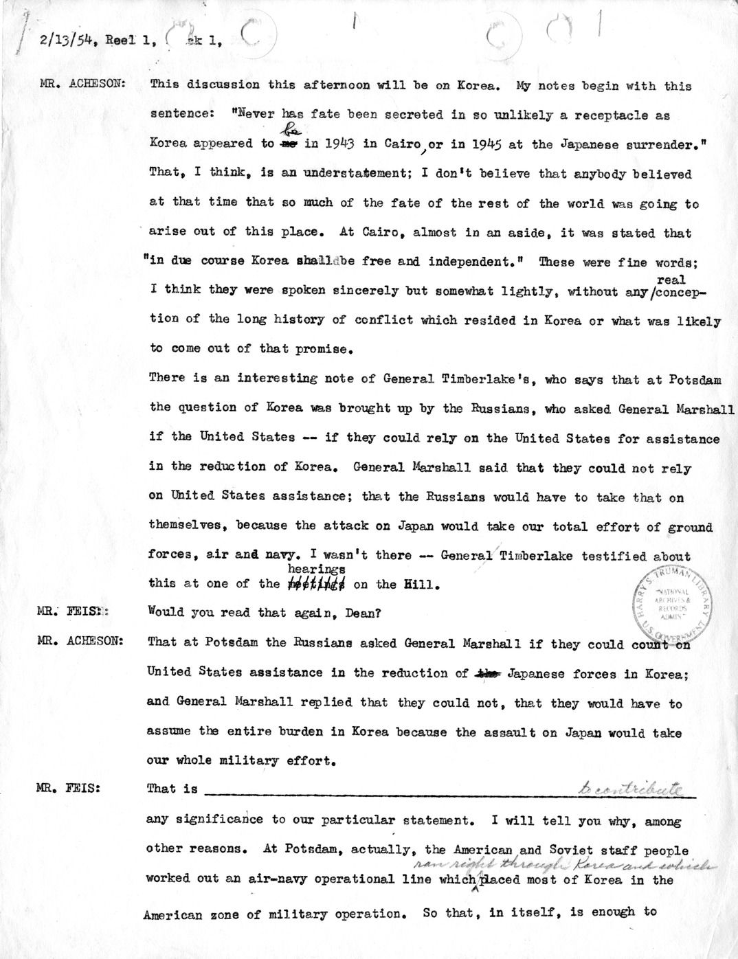 Transcript of Princeton Seminar Discussion, Reel 1, Track 1