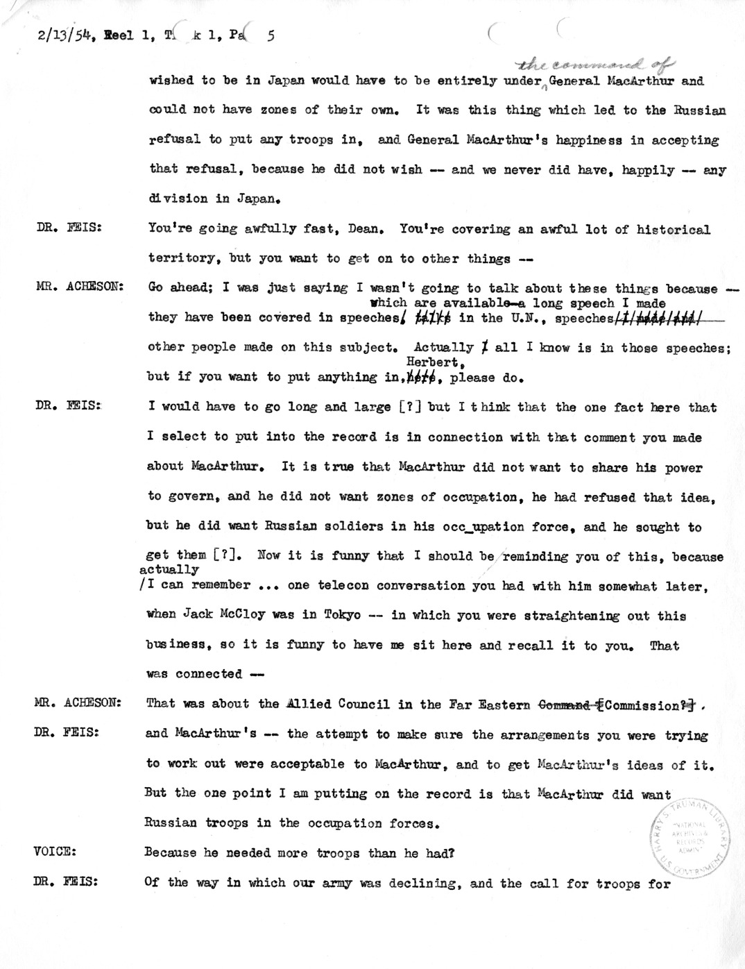 Transcript of Princeton Seminar Discussion, Reel 1, Track 1
