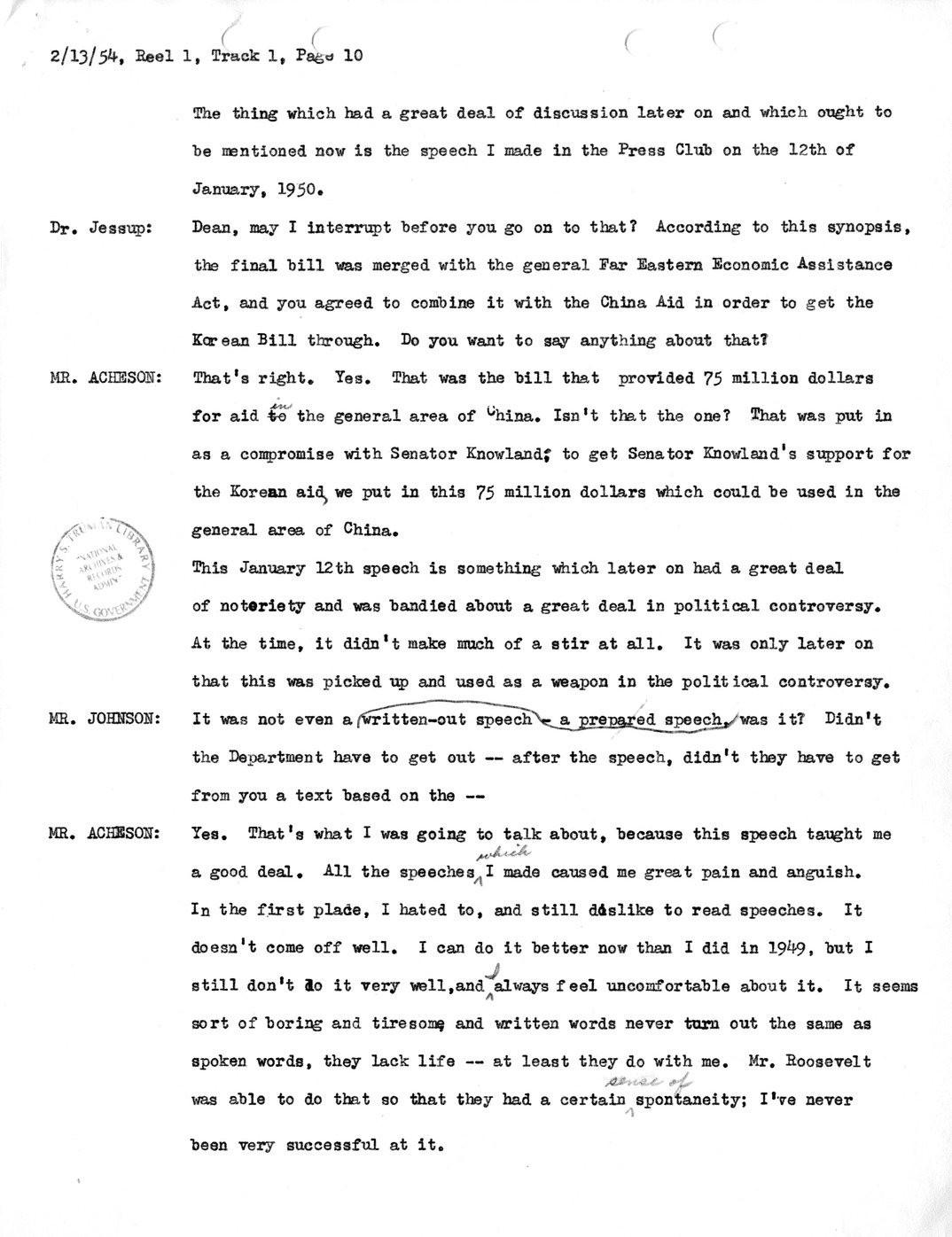 Transcript of Princeton Seminar Discussion, Reel 1, Track 1
