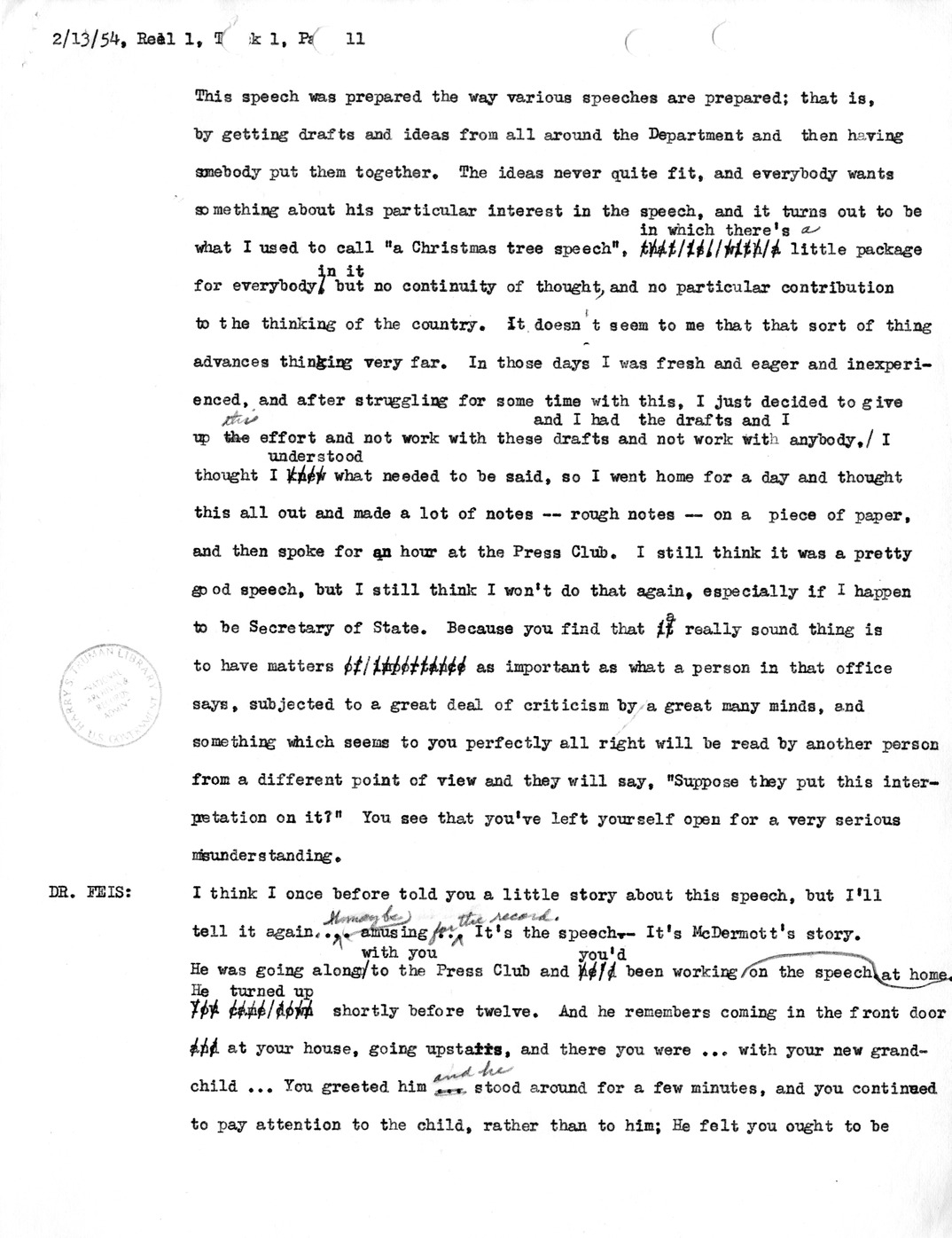 Transcript of Princeton Seminar Discussion, Reel 1, Track 1