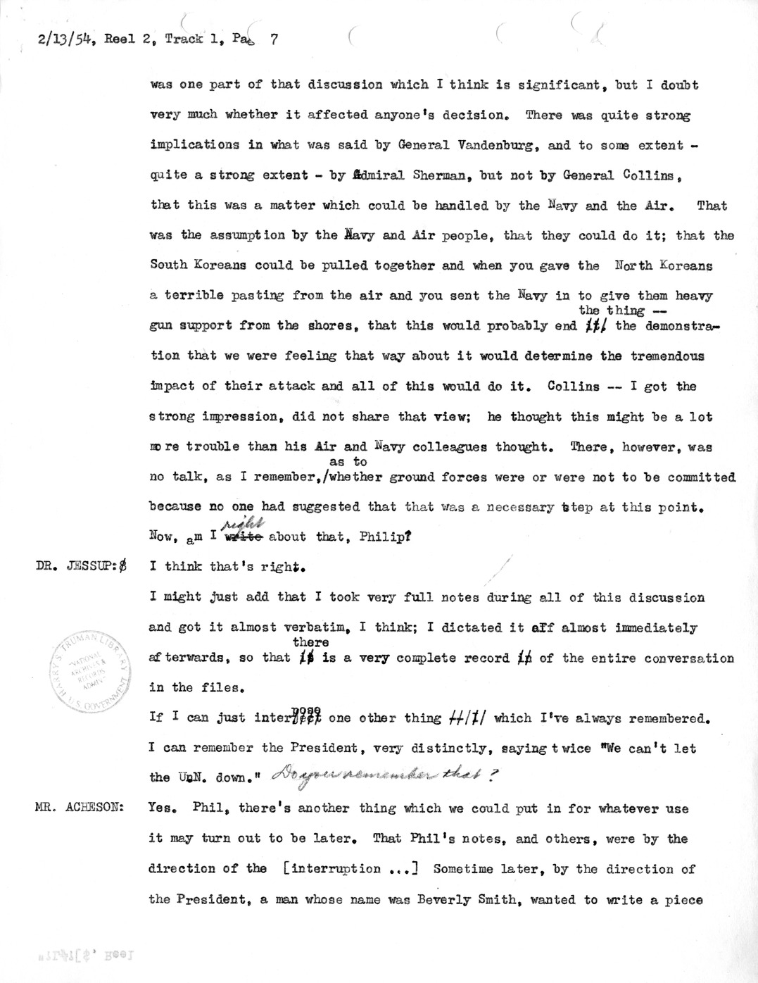 Transcript of Princeton Seminar Discussion, Reel 2, Track 1
