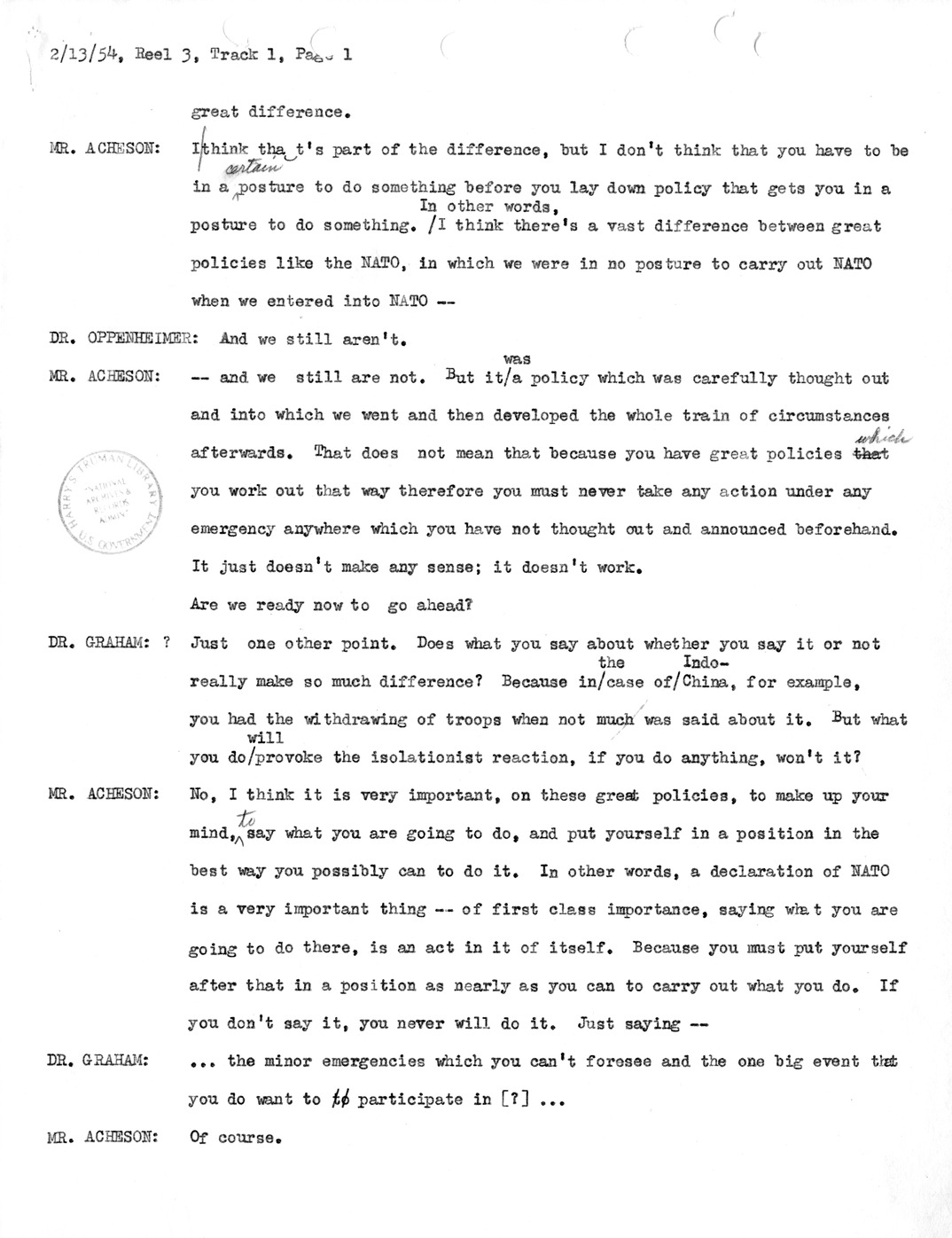 Transcript of Princeton Seminar Discussion, Reel 3, Track 1