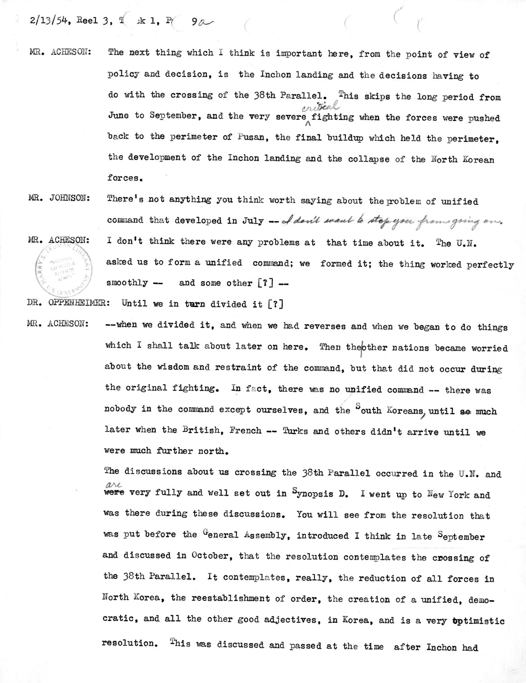 Transcript of Princeton Seminar Discussion, Reel 3, Track 1