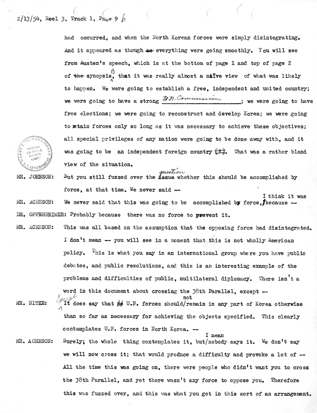 Transcript of Princeton Seminar Discussion, Reel 3, Track 1