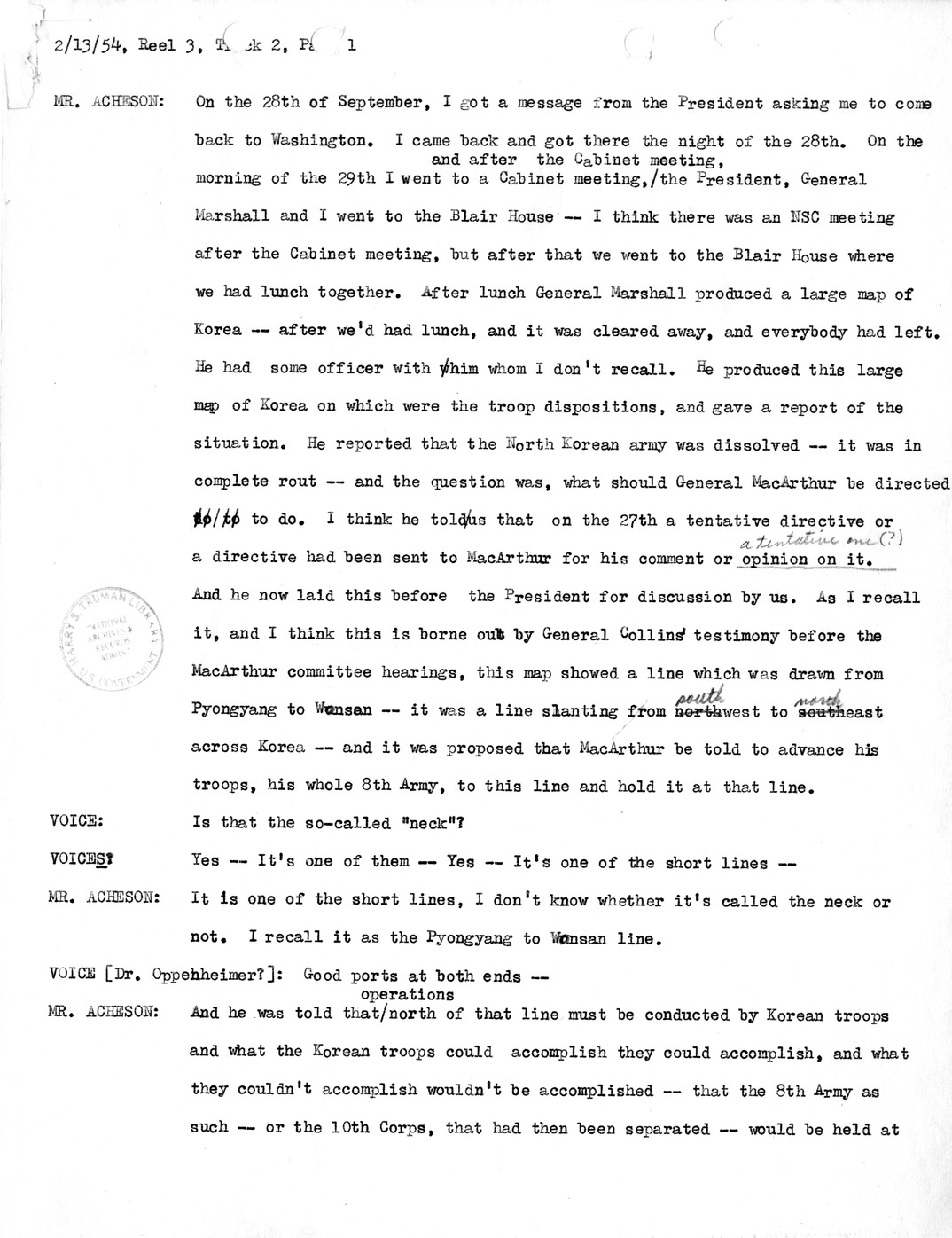 Transcript of Princeton Seminar Discussions, Reel 3, Track 2