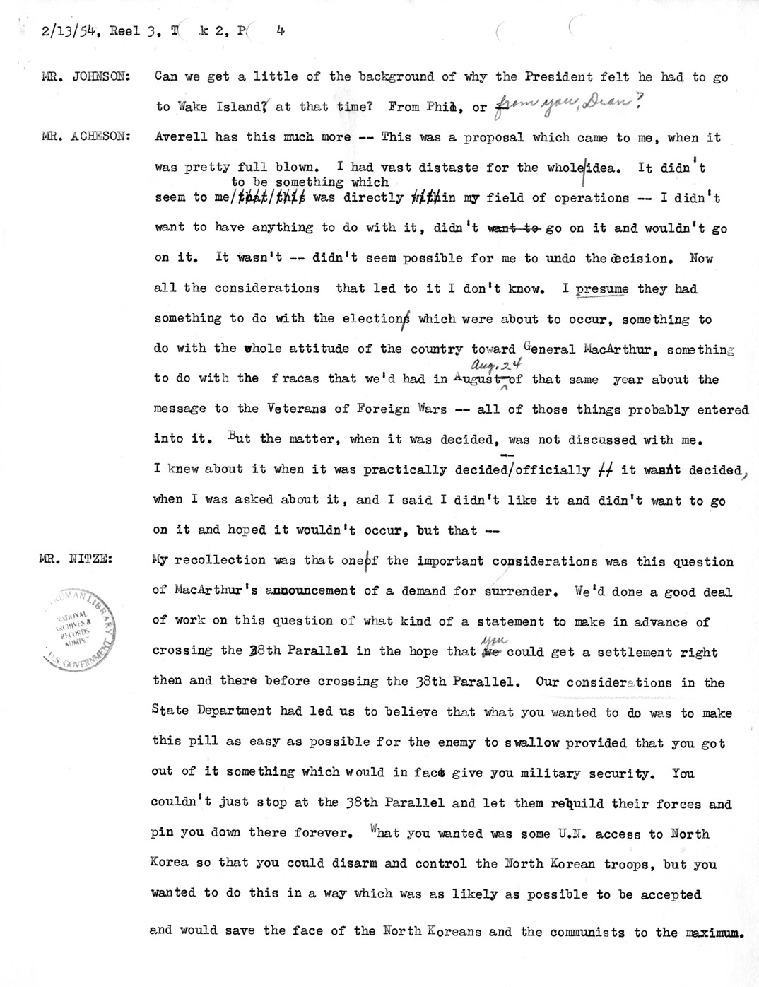 Transcript of Princeton Seminar Discussions, Reel 3, Track 2