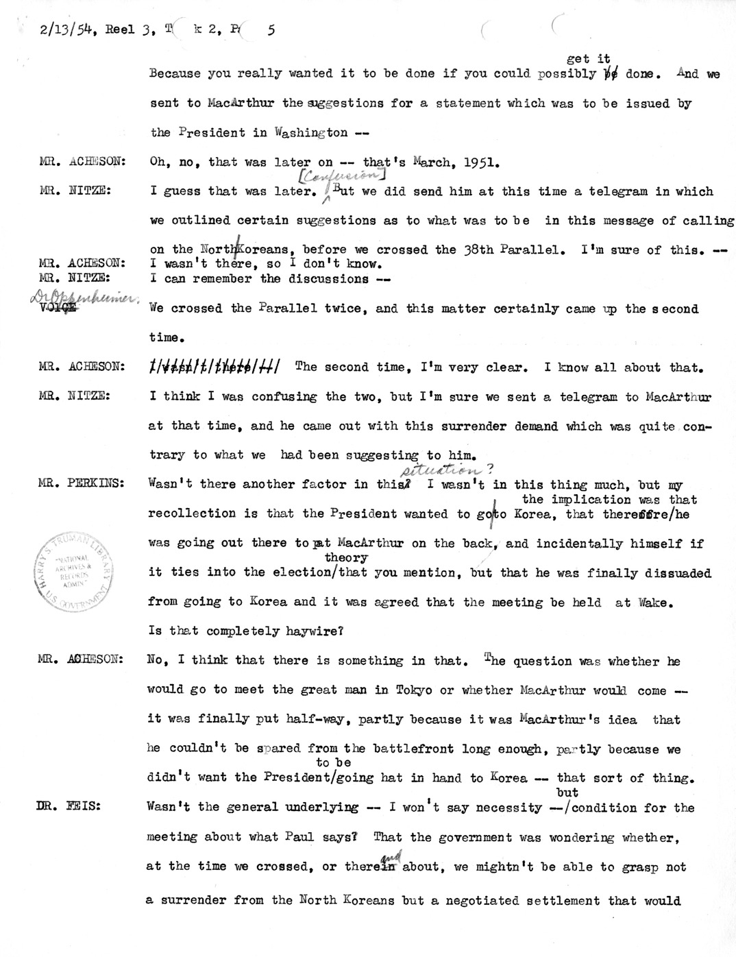 Transcript of Princeton Seminar Discussions, Reel 3, Track 2