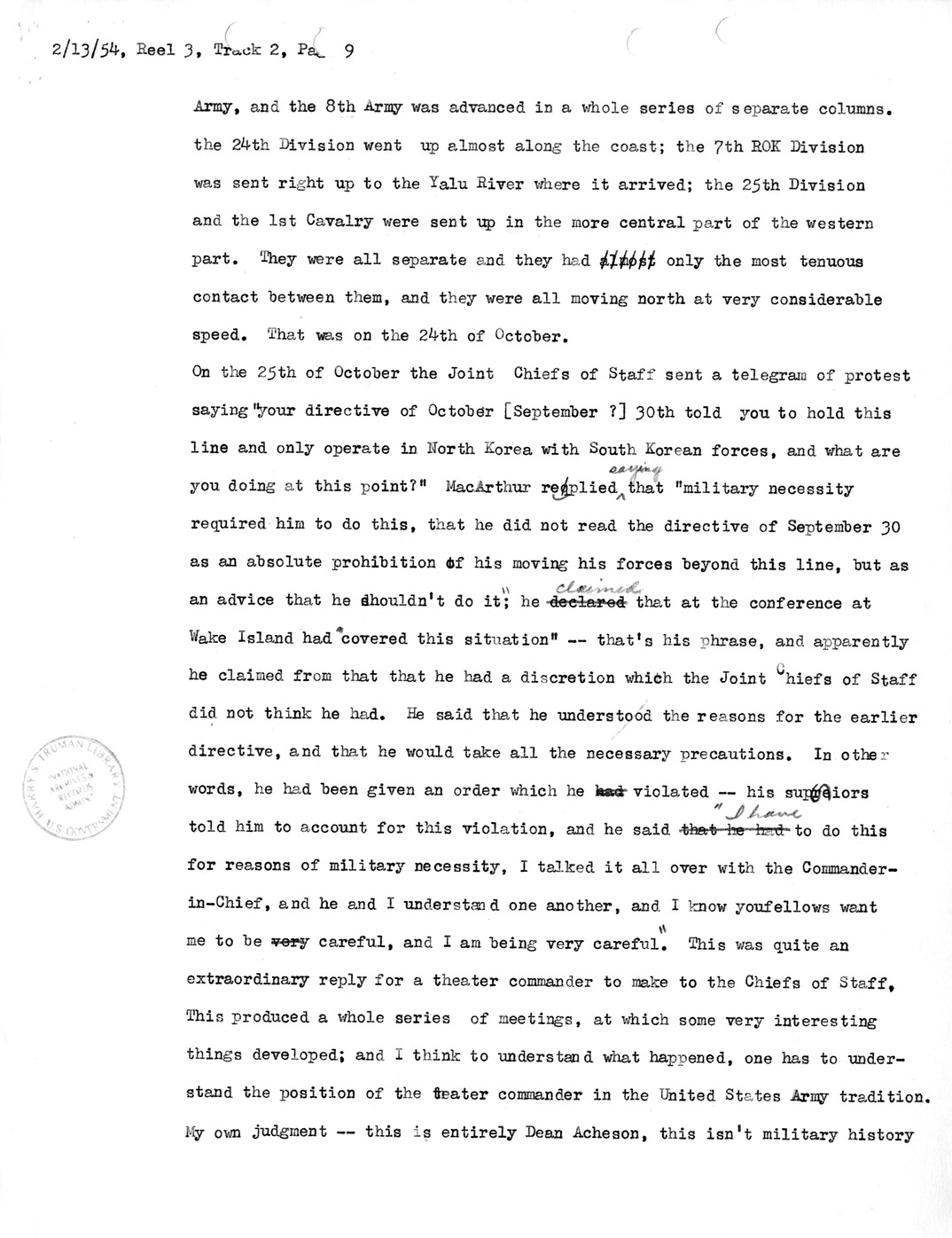 Transcript of Princeton Seminar Discussions, Reel 3, Track 2