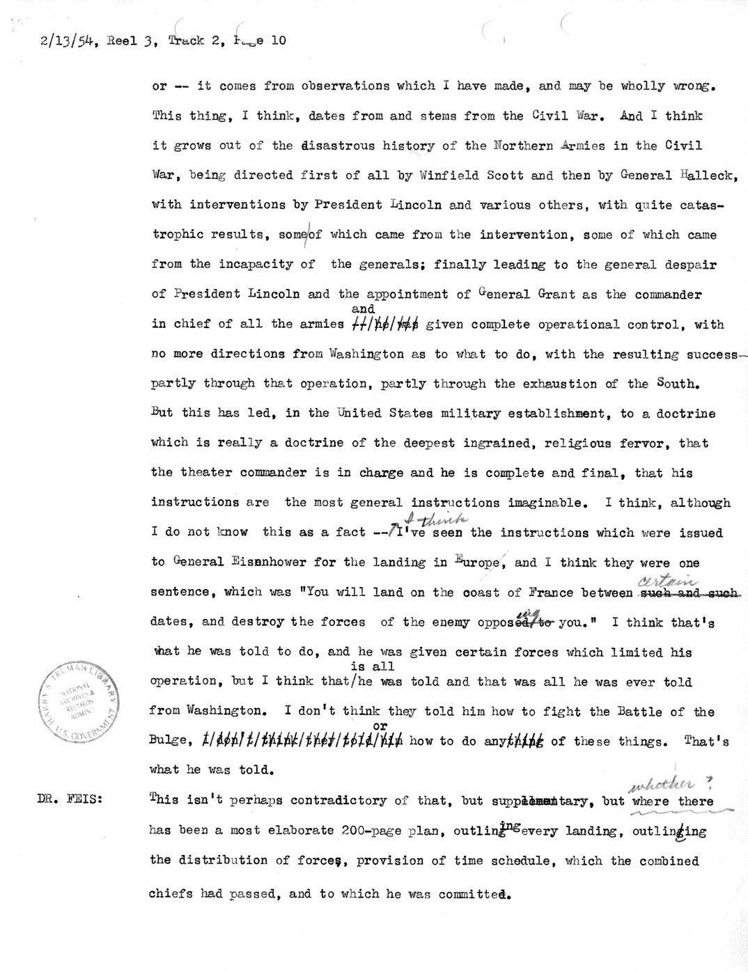 Transcript of Princeton Seminar Discussions, Reel 3, Track 2