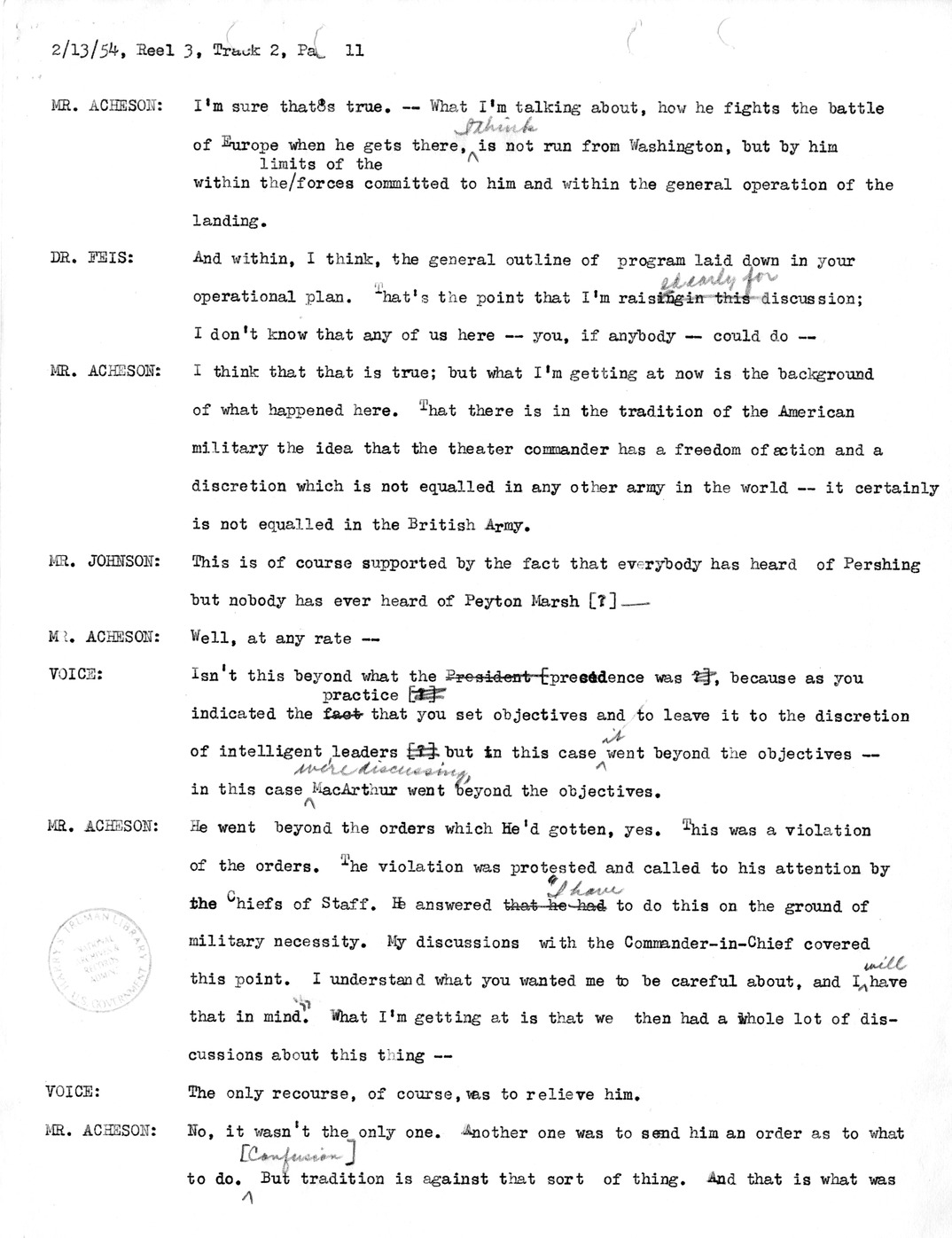Transcript of Princeton Seminar Discussions, Reel 3, Track 2