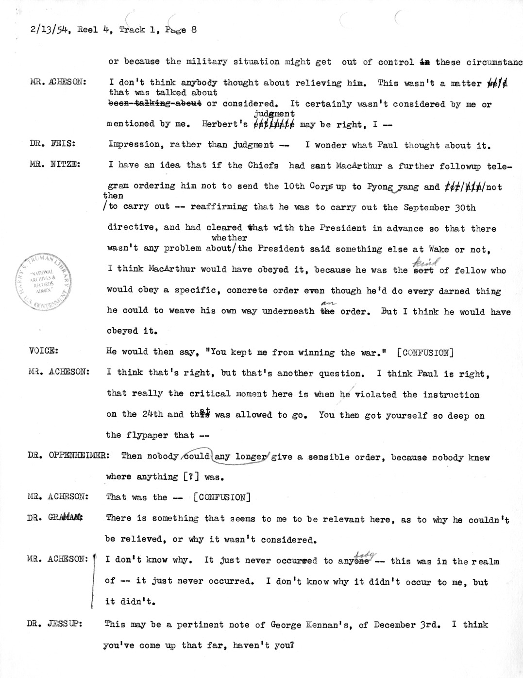 Transcript of Princeton Seminar Discussion, Reel 4, Track 1