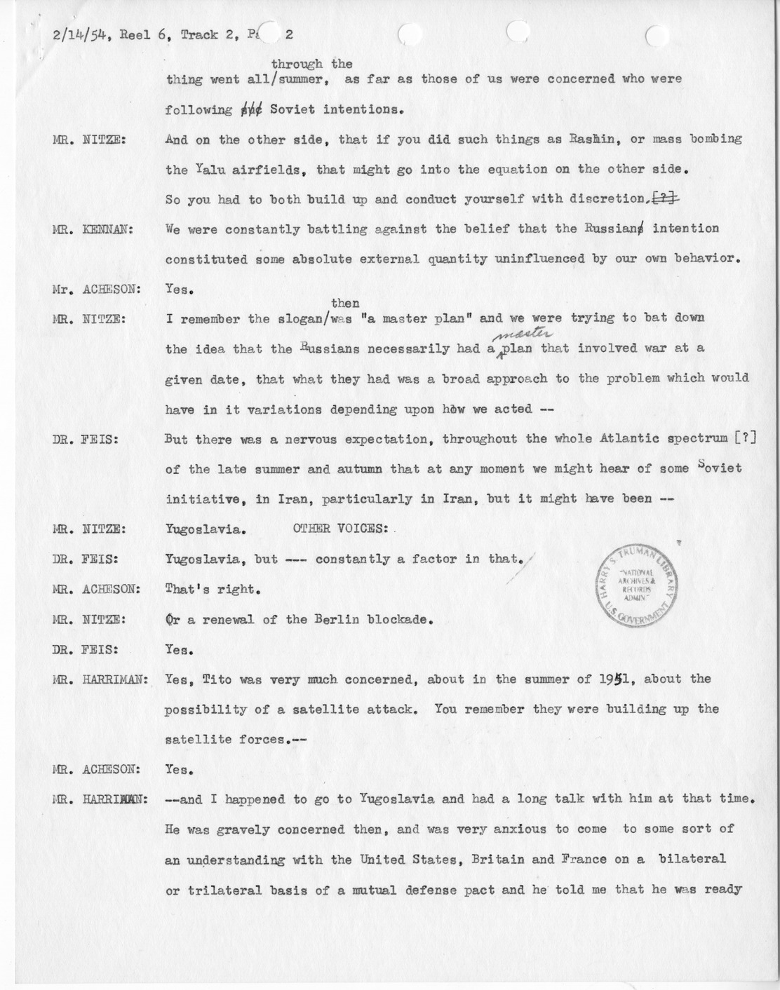 Transcript of Princeton Seminar Discussion, Reel 6, Track 2