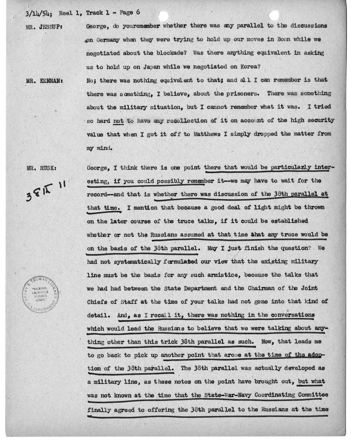 Transcript of Princeton Seminar Discussion, Reel 1, Track 1