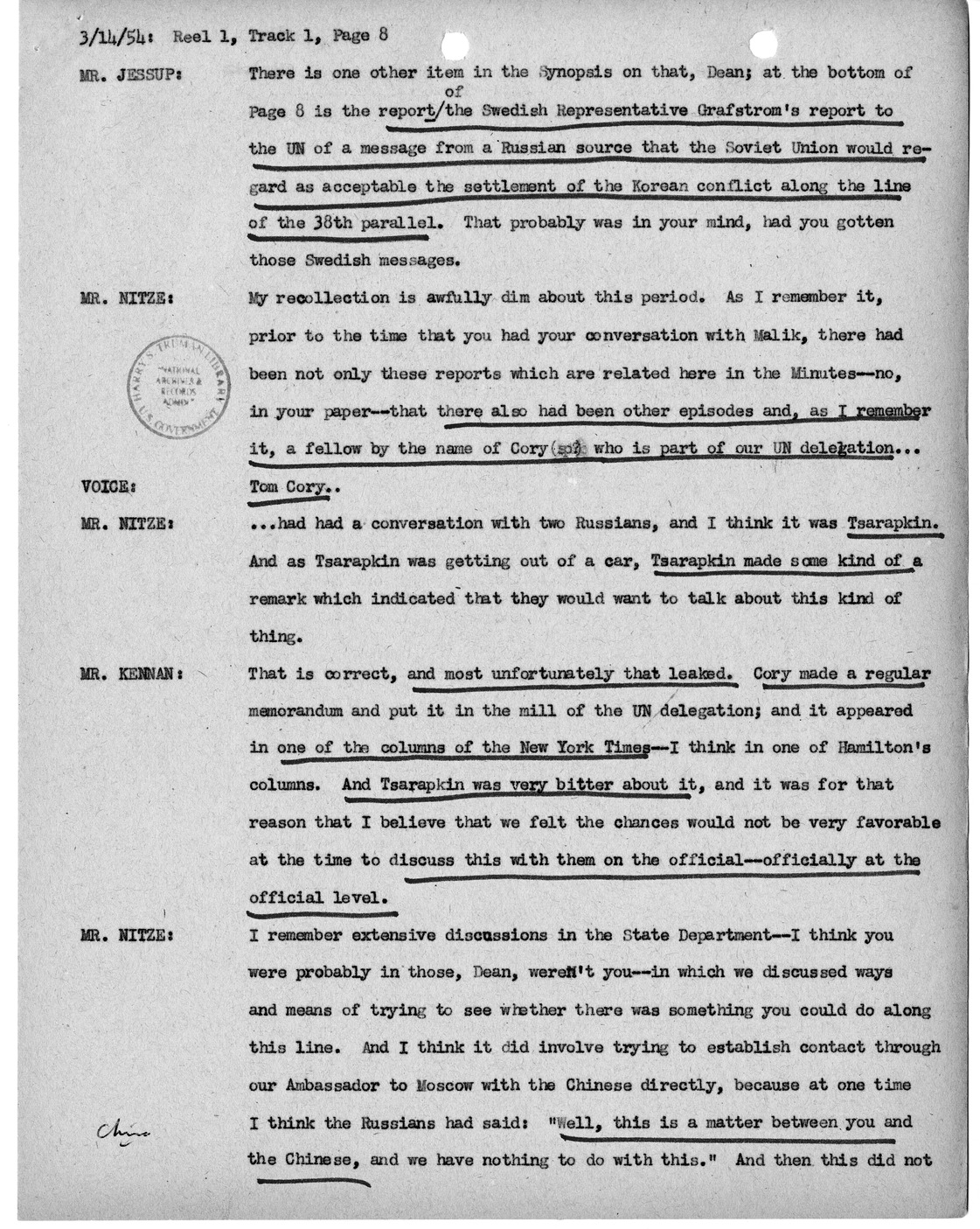 Transcript of Princeton Seminar Discussion, Reel 1, Track 1