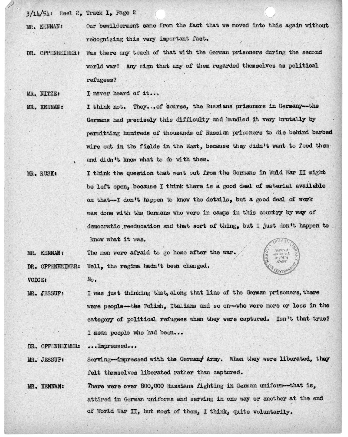 Transcript of Princeton Seminar Discussion, Reel 2, Track 1