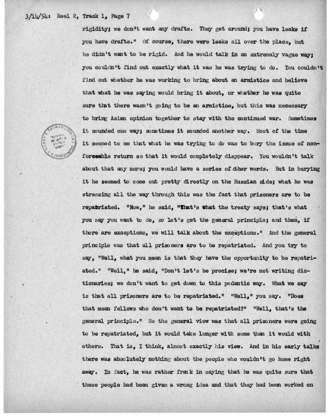 Transcript of Princeton Seminar Discussion, Reel 2, Track 1