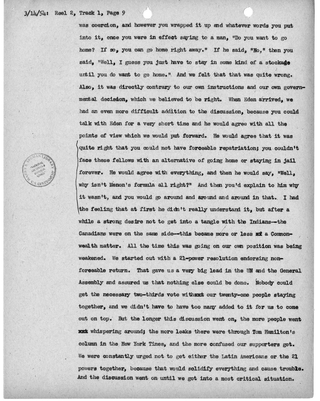 Transcript of Princeton Seminar Discussion, Reel 2, Track 1