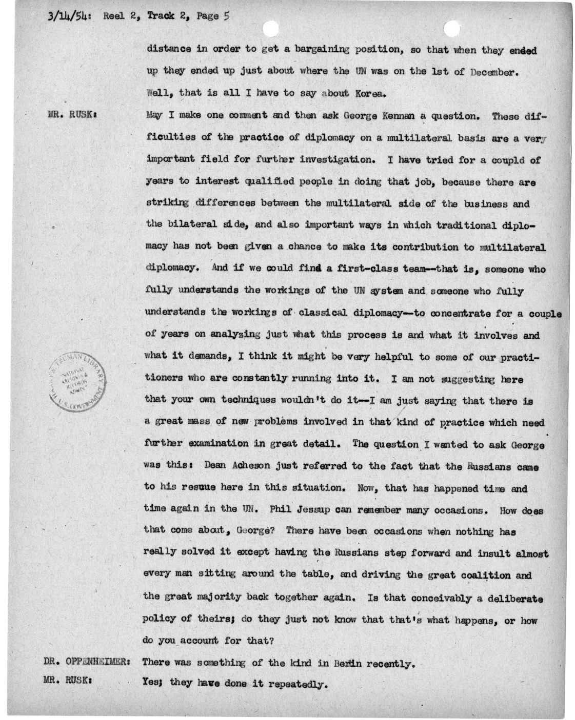 Transcript of Princeton Seminar Discussion, Reel 2, Track 2