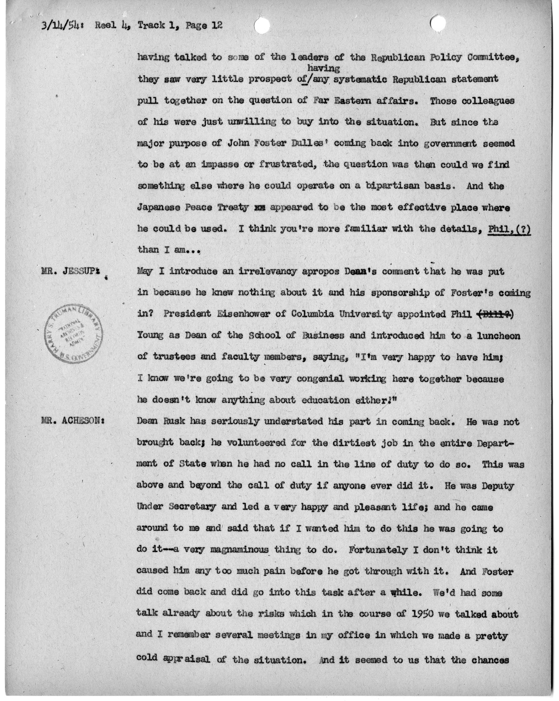 Transcript of Princeton Seminar Discussion, Reel 4, Track 1