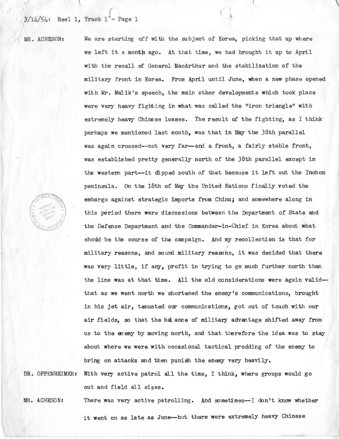 Transcript of Princeton Seminar Discussion, Reel 1, Track 1