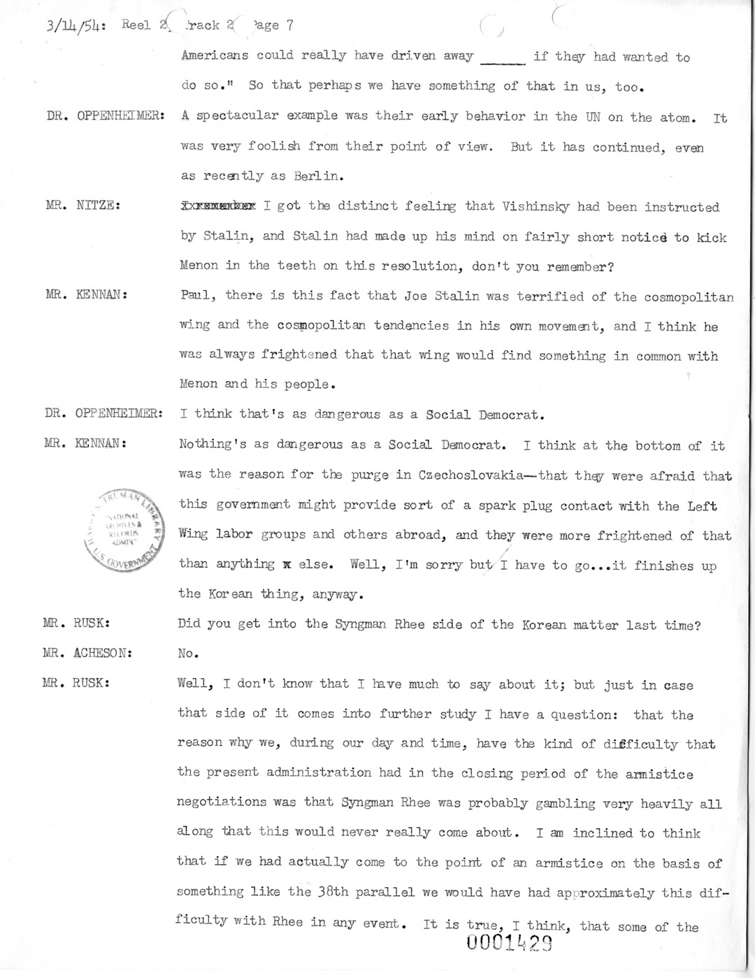 Transcript of Princeton Seminar Discussion, Reel 2, Track 2