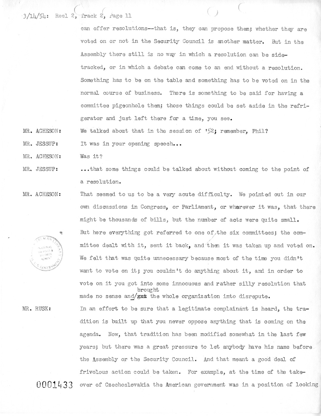 Transcript of Princeton Seminar Discussion, Reel 2, Track 2