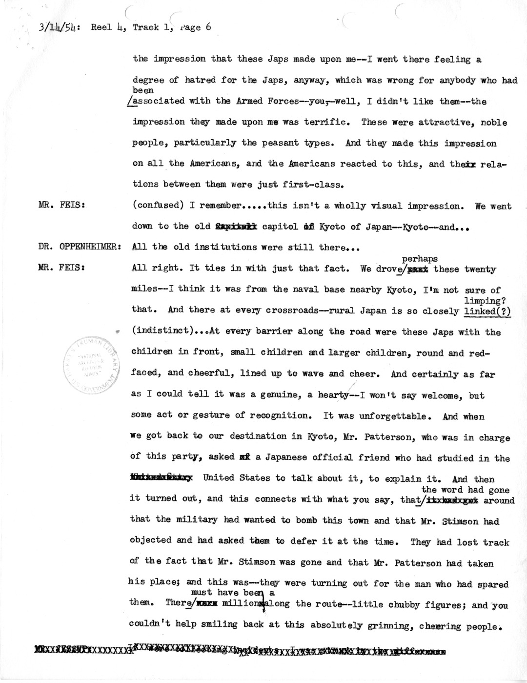 Transcript of Princeton Seminar Discussion, Reel 4, Track 1