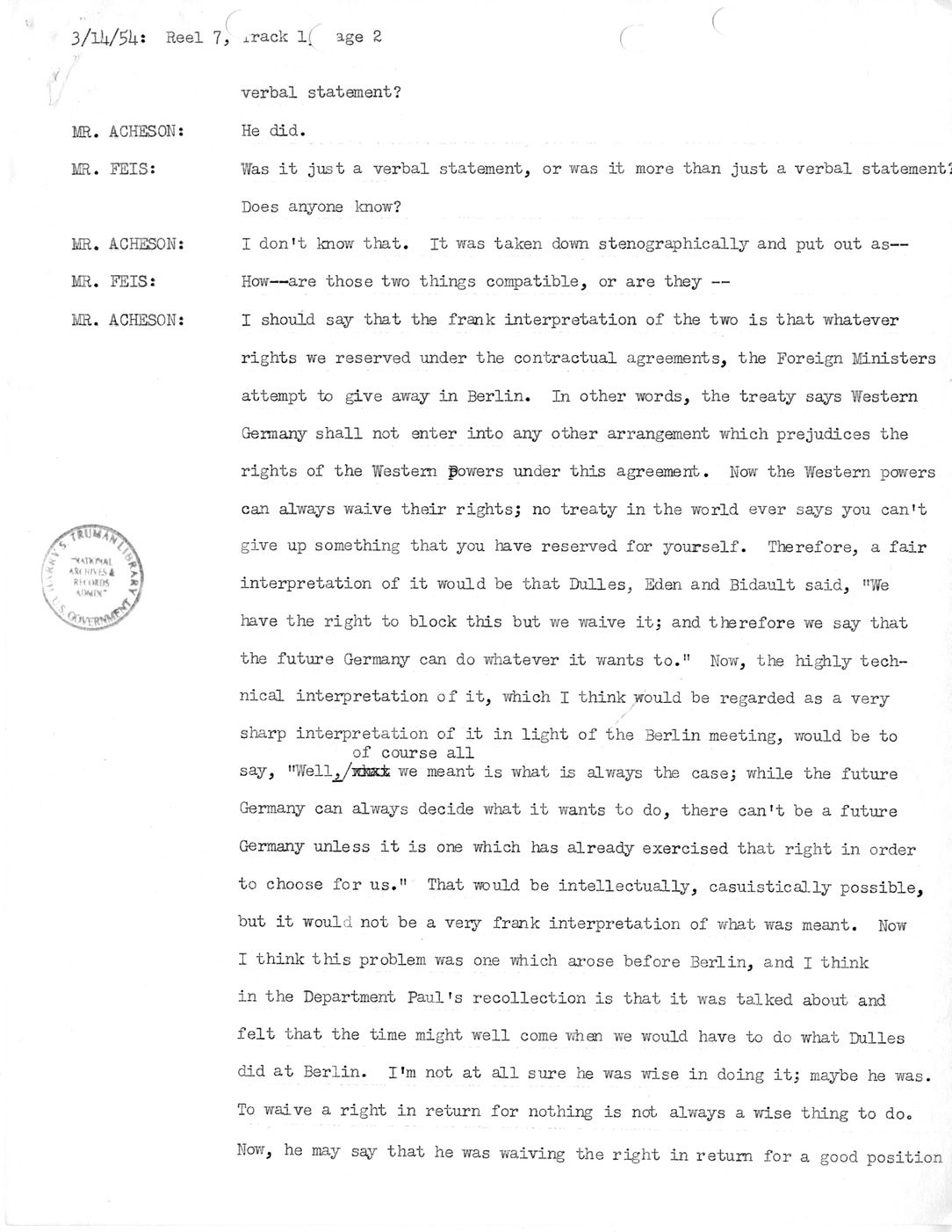 Transcript of Princeton Seminar Discussion, Reel 7, Track 1