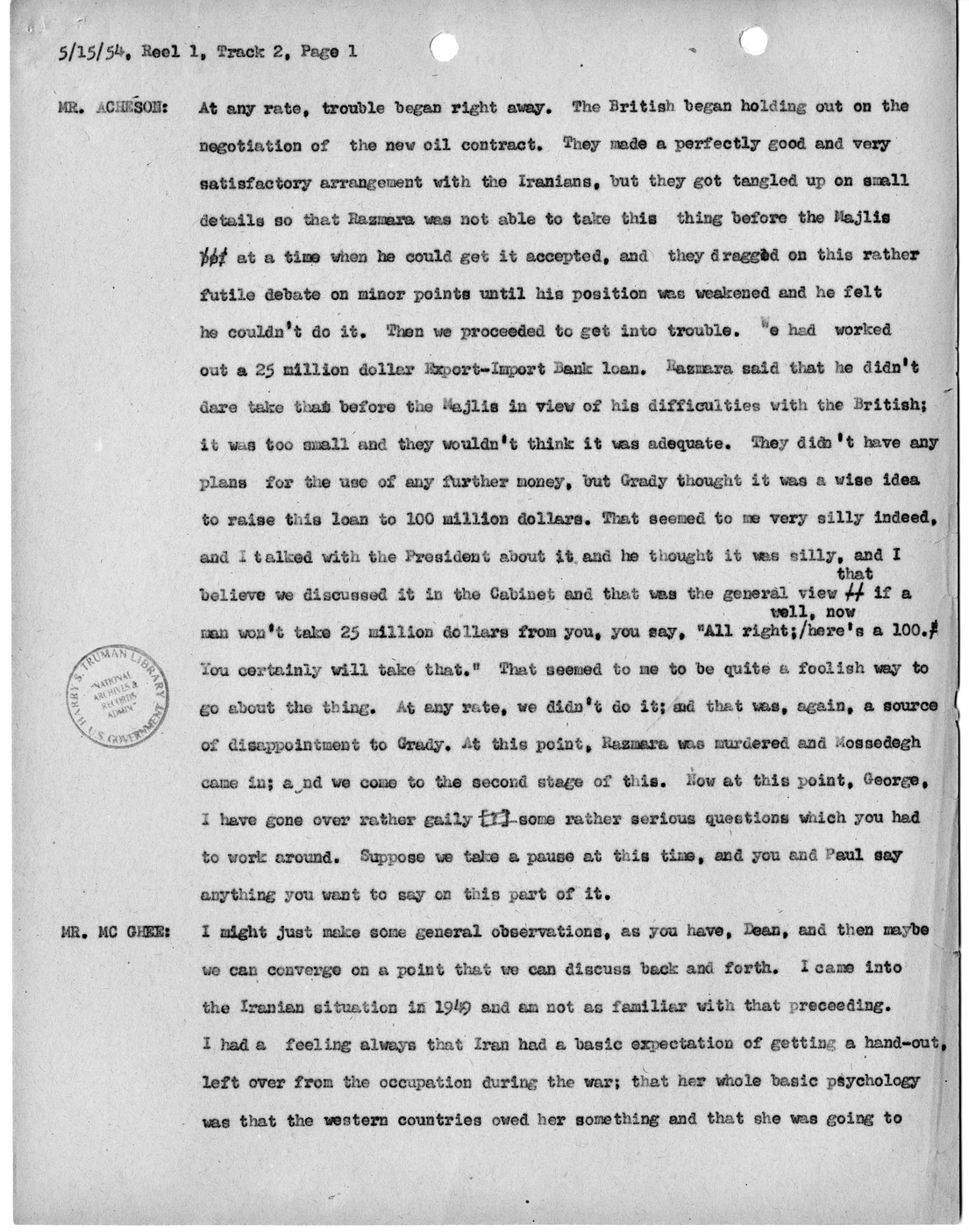 Transcript of Princeton Seminar Discussion, Reel 1, Track 2