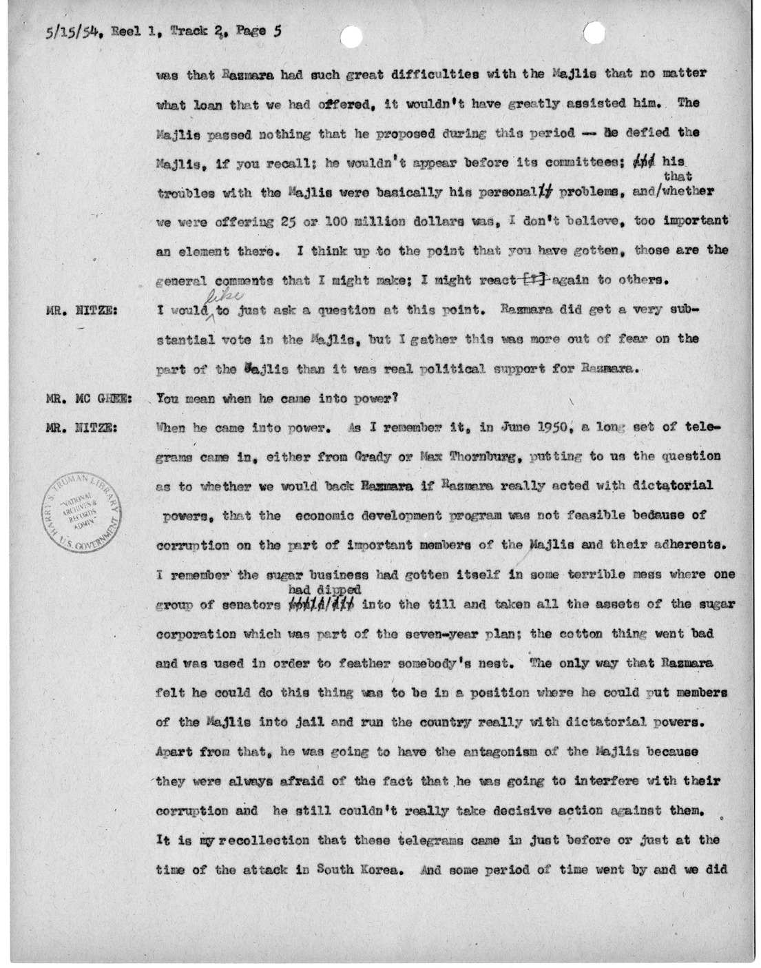 Transcript of Princeton Seminar Discussion, Reel 1, Track 2