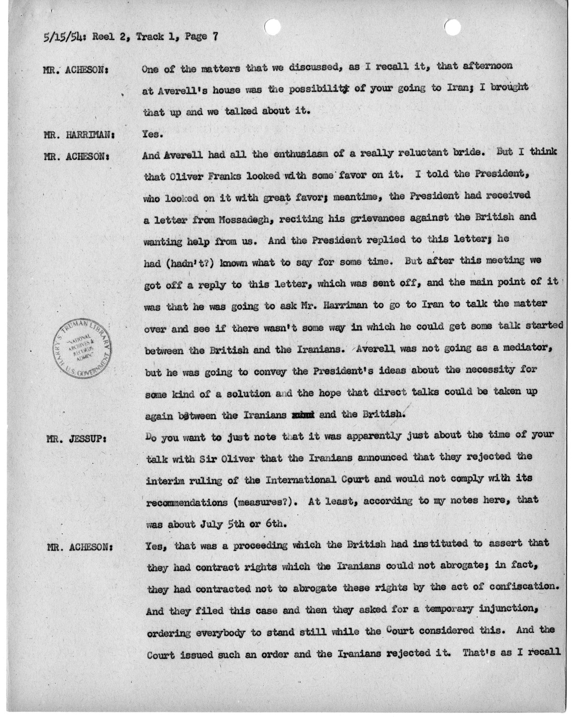Transcript of Princeton Seminar Discussion, Reel 2, Track 1