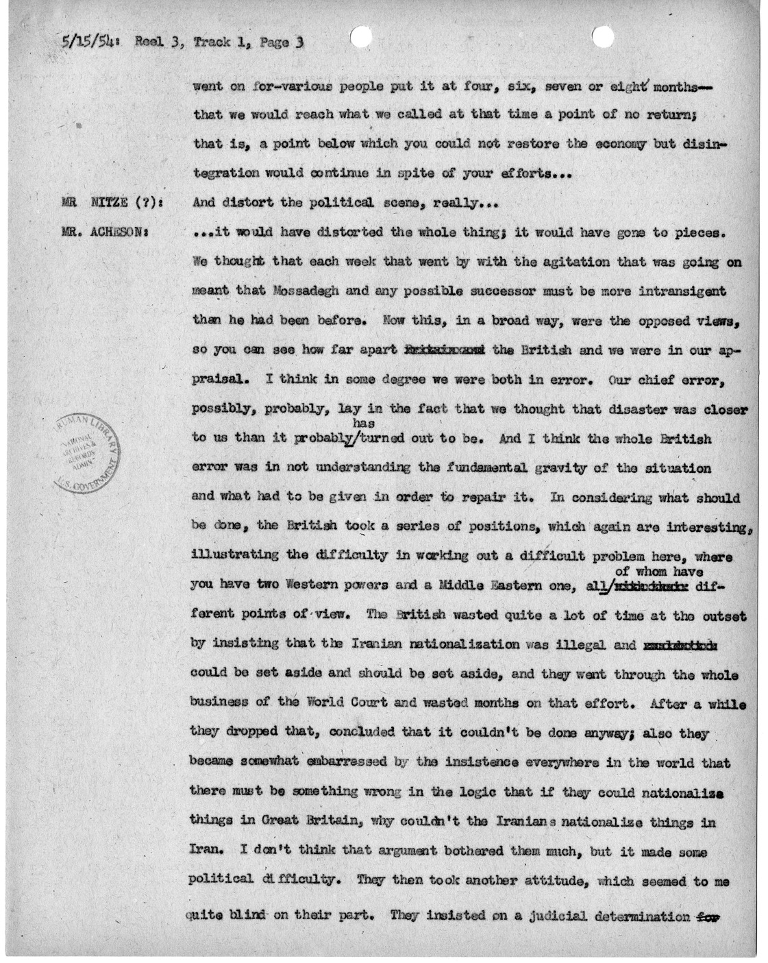Transcript of Princeton Seminars Discussion, Reel 3, Track 1