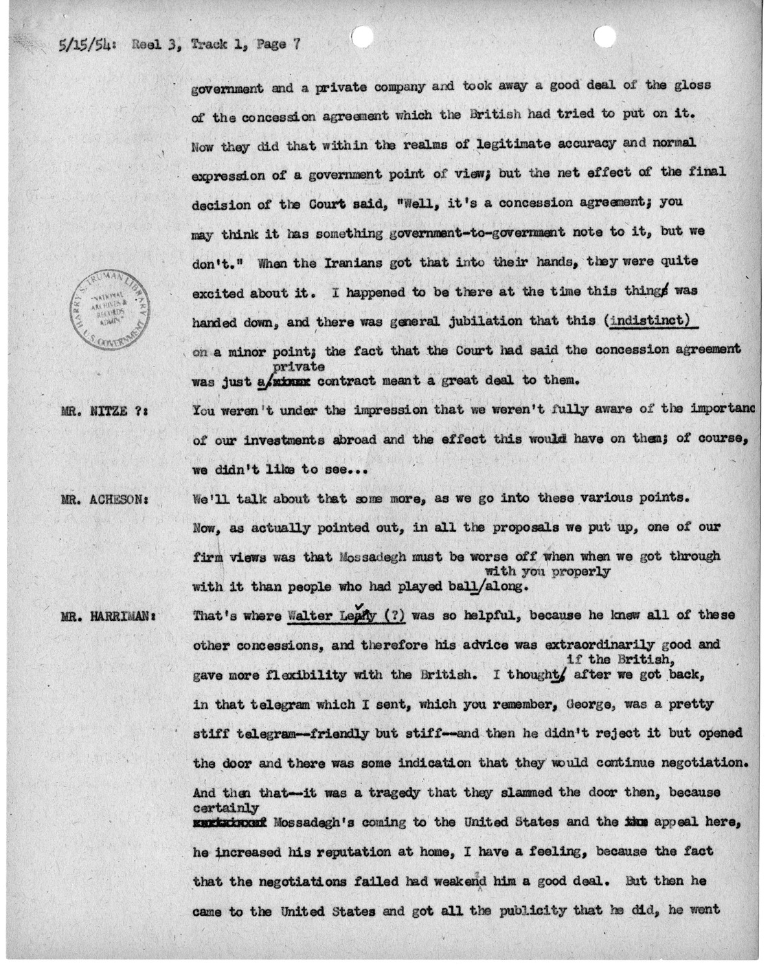 Transcript of Princeton Seminars Discussion, Reel 3, Track 1
