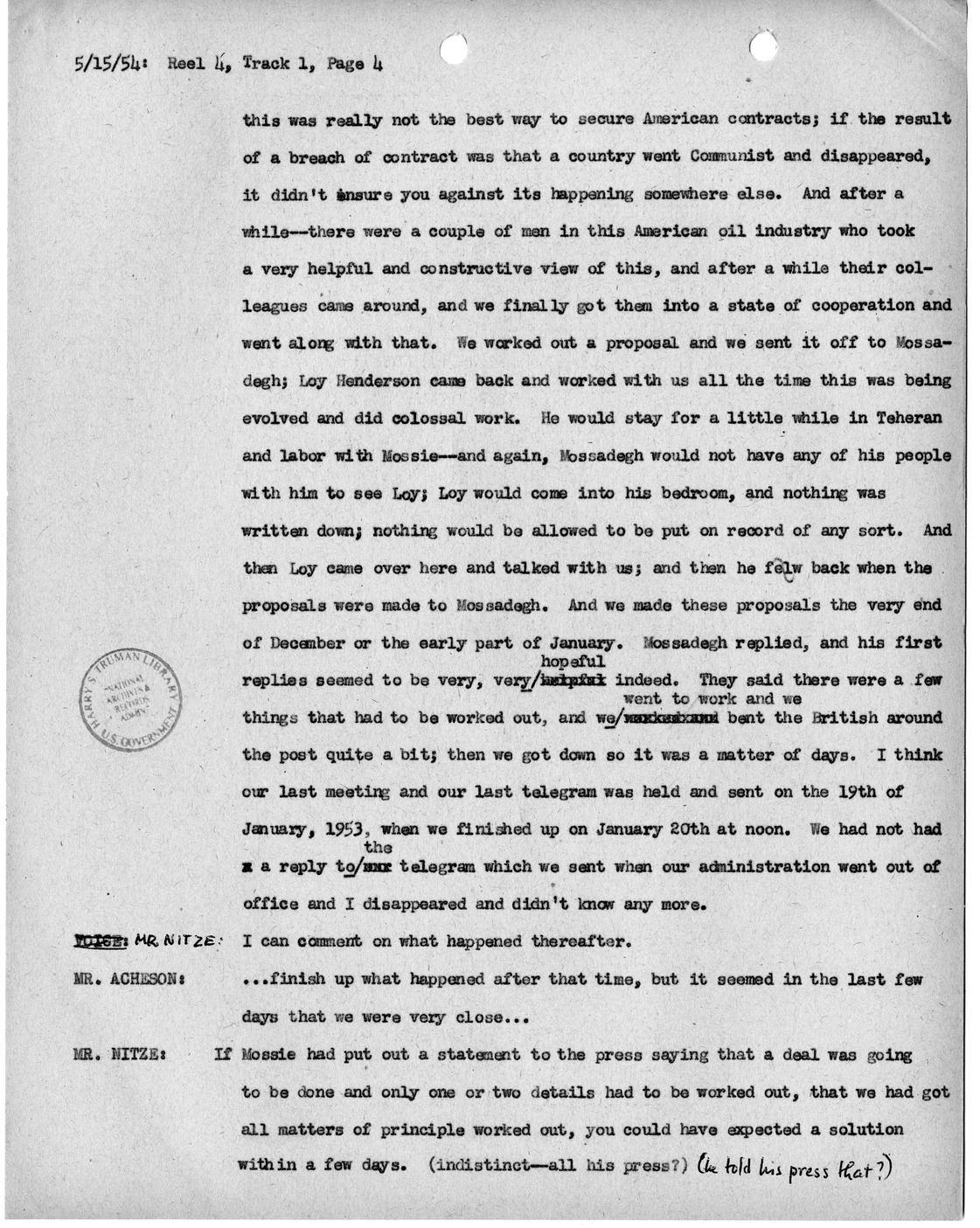 Transcript of Princeton Seminar Discussion, Reel 4, Track 1