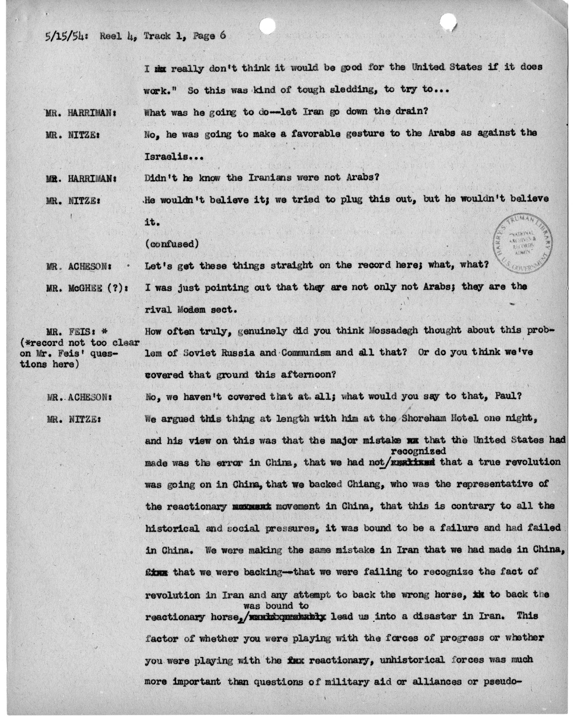Transcript of Princeton Seminar Discussion, Reel 4, Track 1