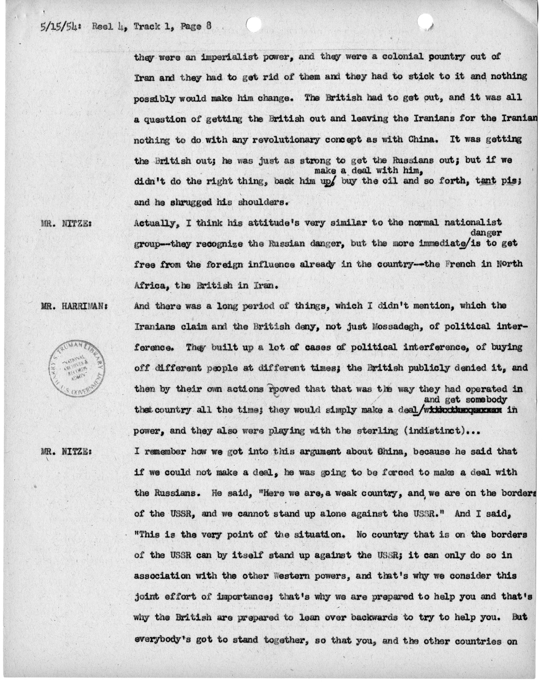 Transcript of Princeton Seminar Discussion, Reel 4, Track 1